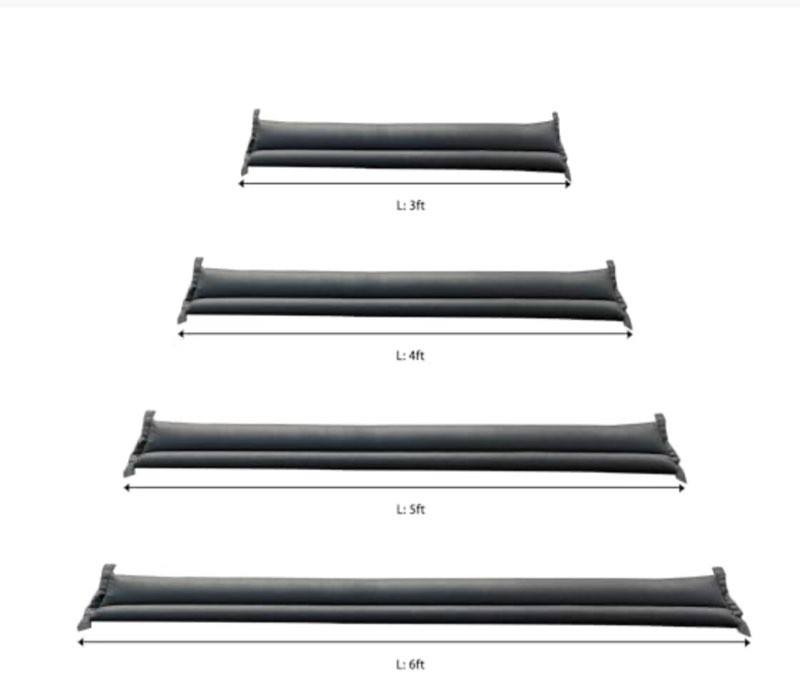 Innovative Self-Absorbent & Expandable Flood Bag for US - Evenly Distributed Absorbent, Reasonable Size, Ideal for Garage, Warehouse, Store & Home Entrances (6ft (Pack of 5))