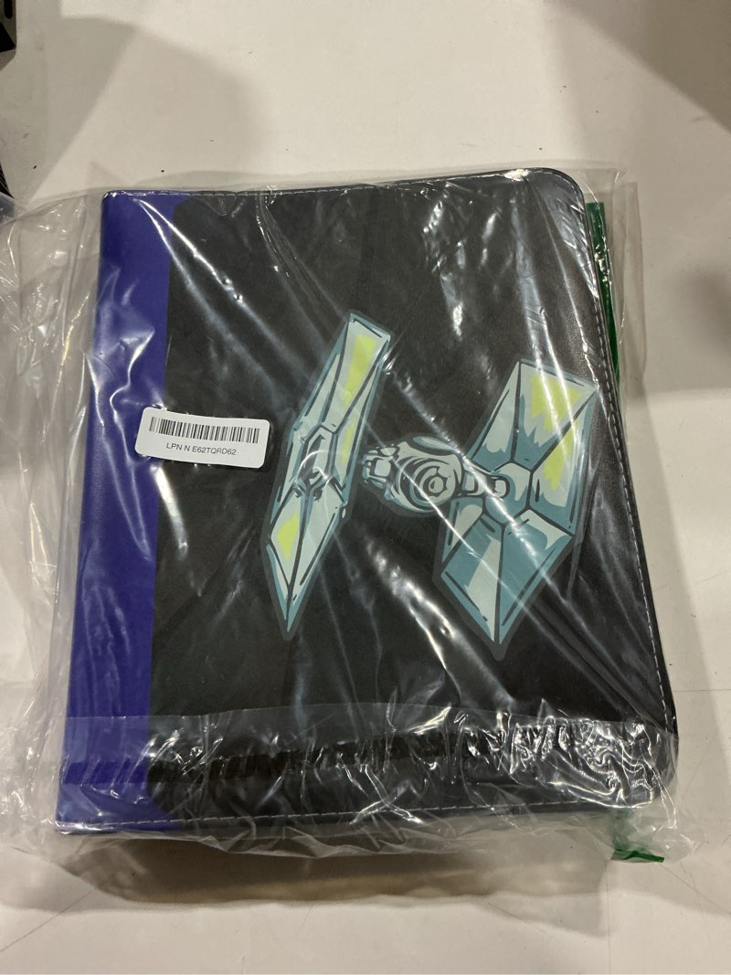Condition photo showing Good Condition for 9 pocket trading card binder, pu leather storage zip album with 900 slots clear page sleeves for tcg mtg baseball sport cards display collection (blue)