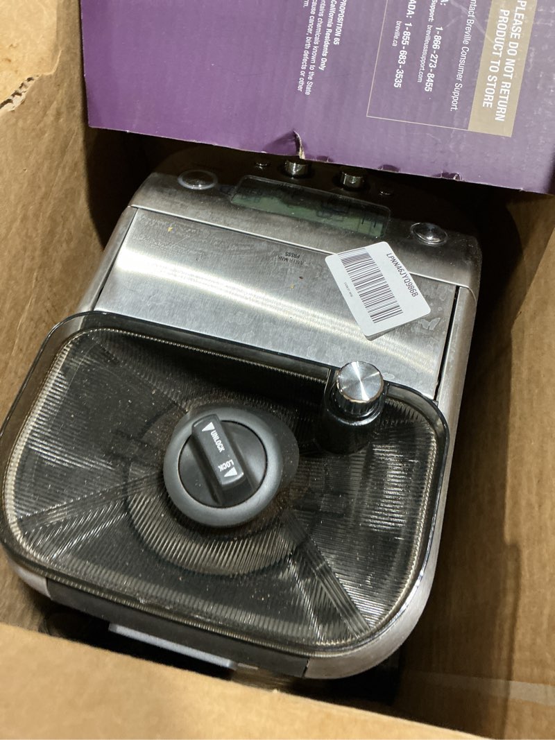 Condition photo showing As Is for breville bdc650bss grind control coffee maker with grinder, brushed stainless steel, thermal carafe