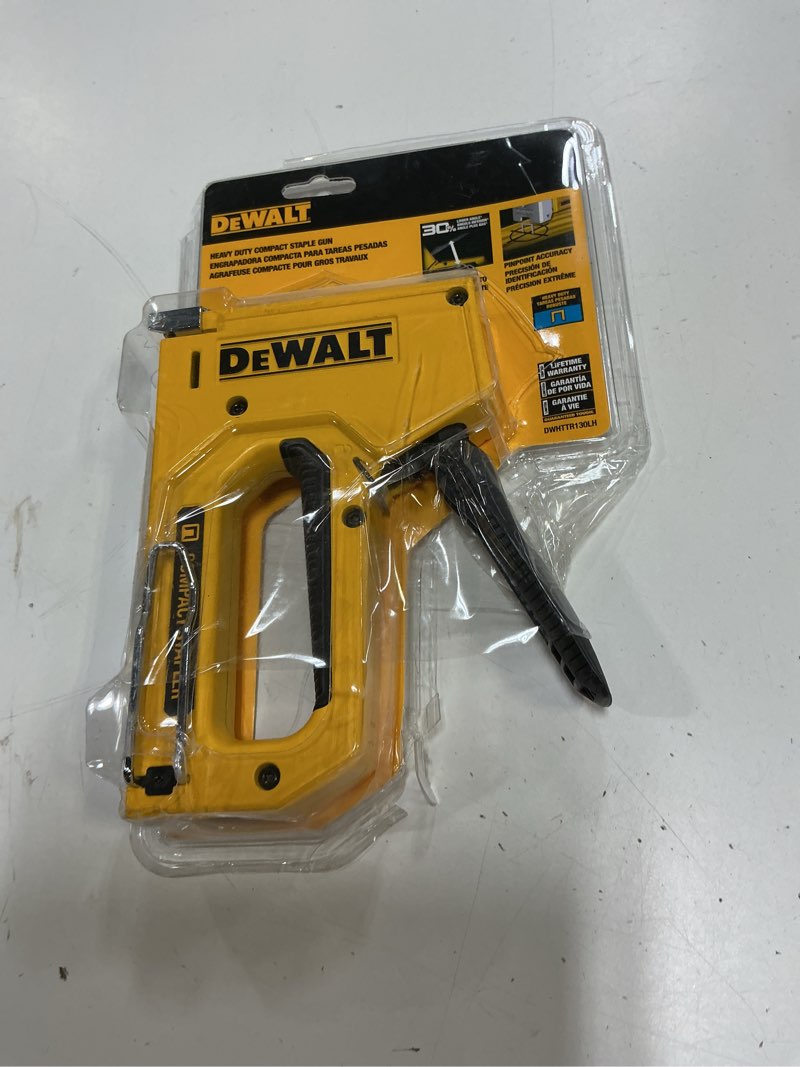 Condition photo showing As Is for heavy-duty compact staple gun