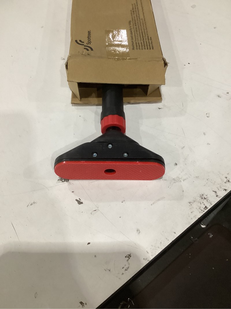 Condition photo showing Good Condition for pull up bar for doorway: sportneer strength training pull-up bars without screw - adjustable width locking mechanism chin up bar, thickened steel max limit 440 lbs upper body fitness pullup bars for home (black-red)