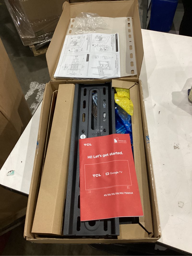Condition photo showing As Is for mounting dream tv wall mount for 32-65 inch television,mount with swivel and tilt, full motion bracket with articulating dual arms, fits 16inch studs, max vesa 400x400 mm, 99lbs, md2380