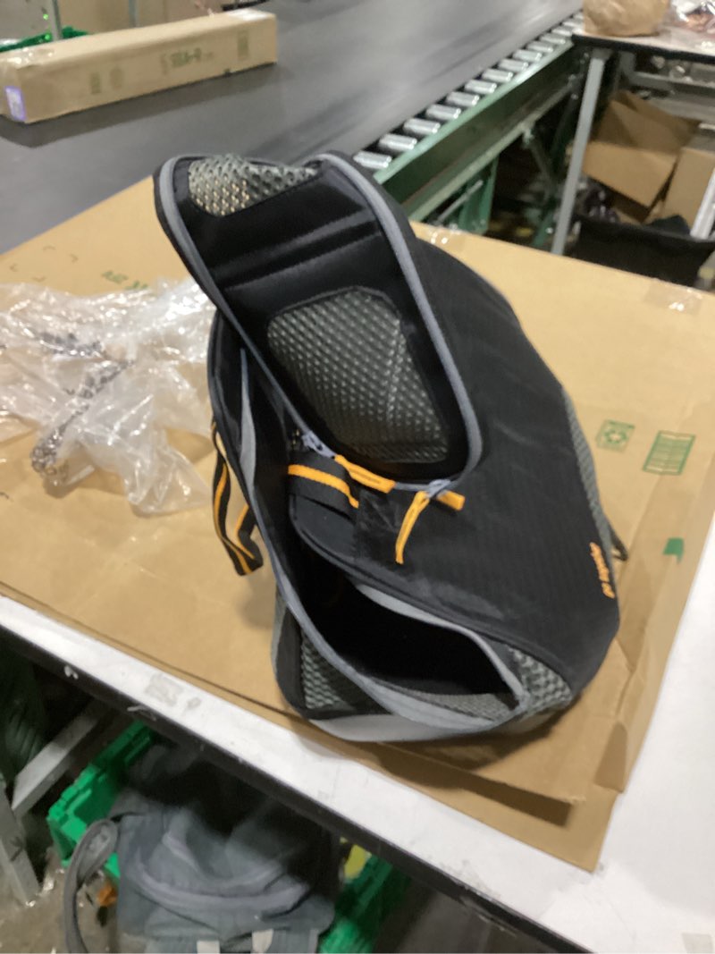 Condition photo showing Good Condition for kurgo explorer dog carrier - comfortable carrier for travel - water-resistant armorsole base - airline compliant - storage pocket - for cats & small dogs up to 20 lb - black/yellow black/yellow 20.0"l x 10.0"w x 11.5"h