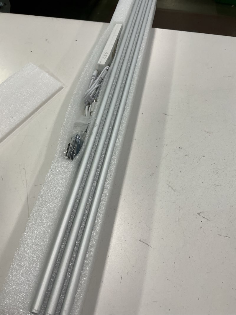 Condition photo showing New/Like New for 204 LED Under Cabinet Lights Wireless with Full Lighting,Rechargeable Closet Lights with Remote and Motion Sensor Indoor,Under Counter Light with CCT and Dimmable for Kitchen,Stair(3 Pack,23.6inch) 60CM-3 PACK Silver