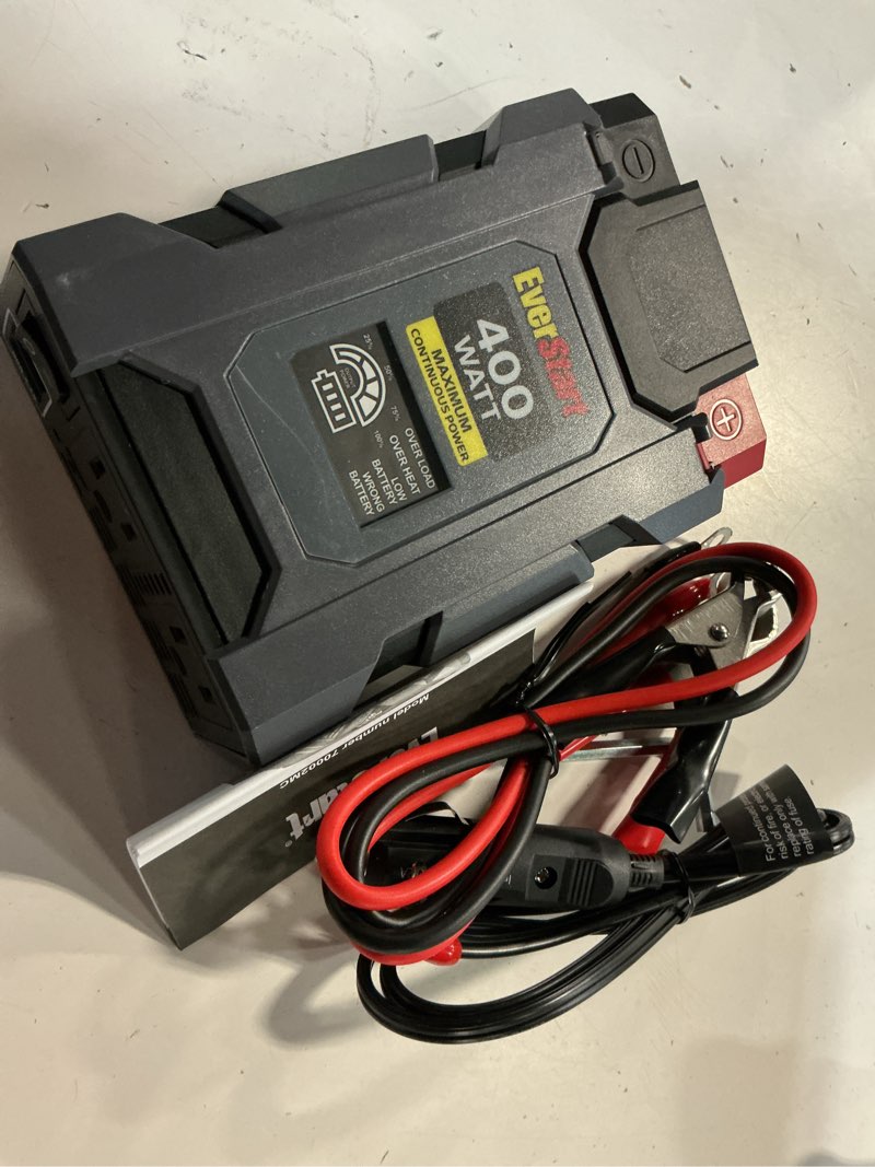 Condition photo showing As Is for everstart 400w inverter