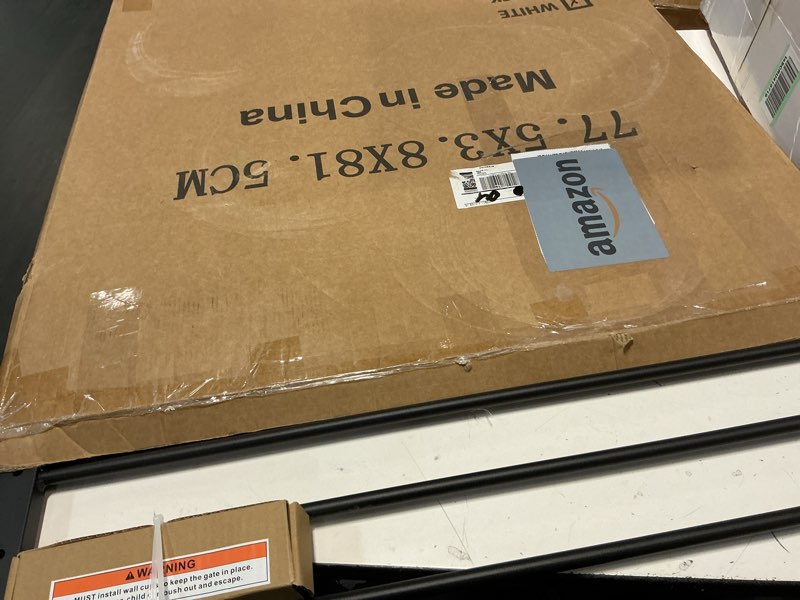 Condition photo showing Good Condition for Hardware Mounted Baby Gates for Stairs 77.5x3.8x18.5 cm. Black