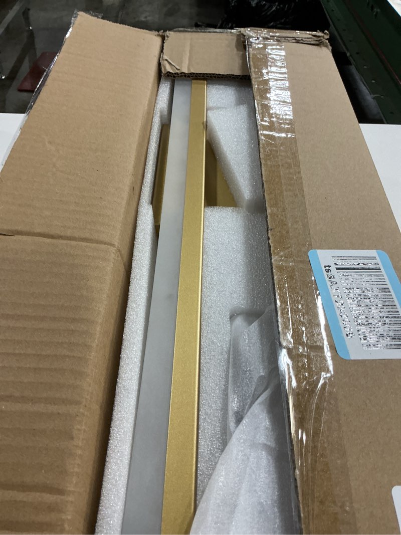 Condition photo showing New/Like New for LED Wall Sconce Set of 2 Gold Remote Modern LED Vanity Lights Set of 2 Indoor Wall Light Fixtures for Living Room, Dimmable Wall Sconce for Bedside Bedroom Bathroom, 31.5inch 2 Pack 32 inches(2 pack) Gold