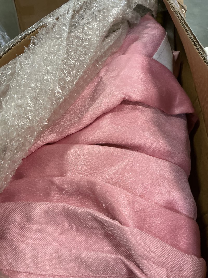 Condition photo showing Good Condition for Double Fitting Room for Two, F-Shape Large Dressing Room for Boutique, Clothing Store Changing Rooms Curtains Divider Retail Privacy Protection Partitions (Light Pink)