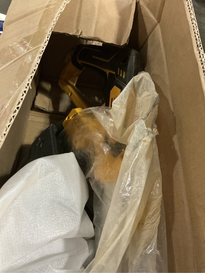 Condition photo showing As Is for cordless weed wacker, for dewalt 20v battery, 3 in 1 battery powered weed eater & edger & mower w/auto line feed, 20000 rpm 12 inch electric grass trimmer, 6 blades & 4 spools string trimmer for lawn black/yellow