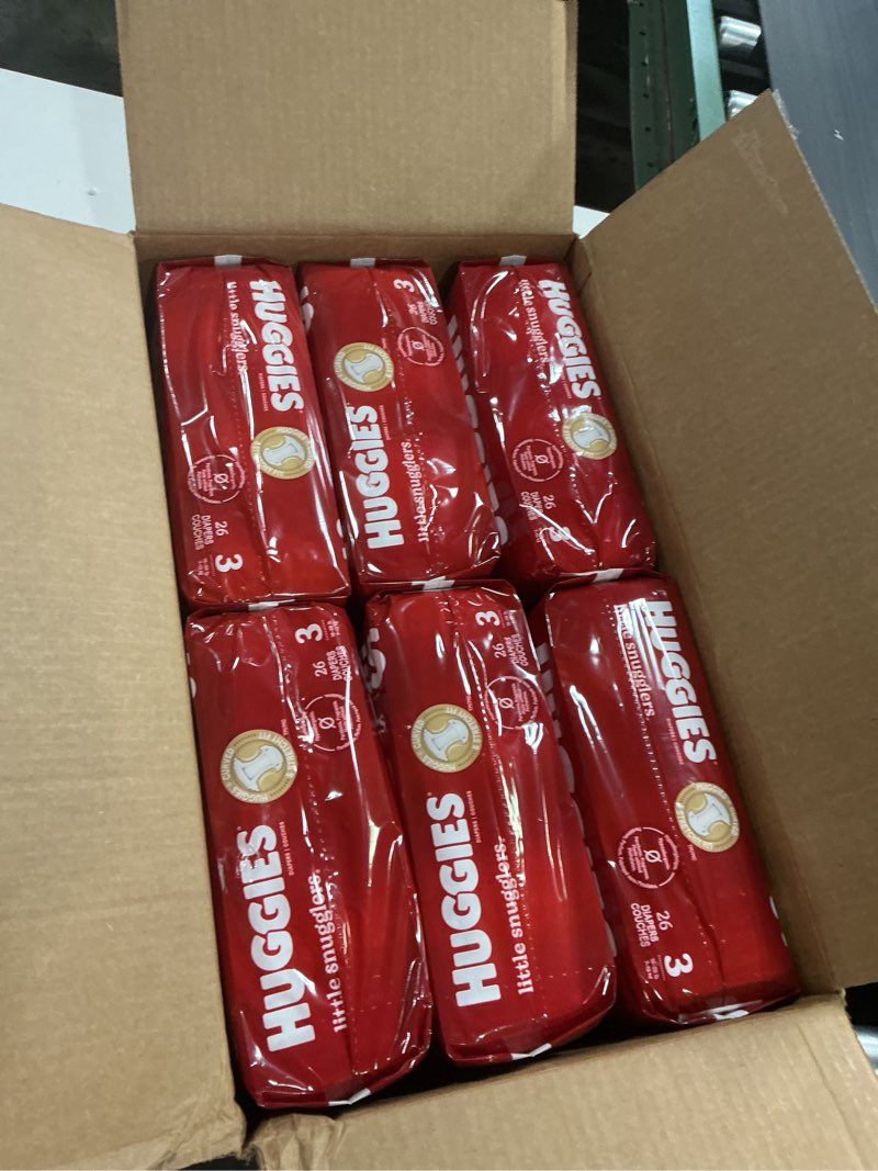 Condition photo showing New/Like New for Baby Diapers Size 3 (16-28 lbs), 156ct, Huggies Little Snugglers Size 3 156