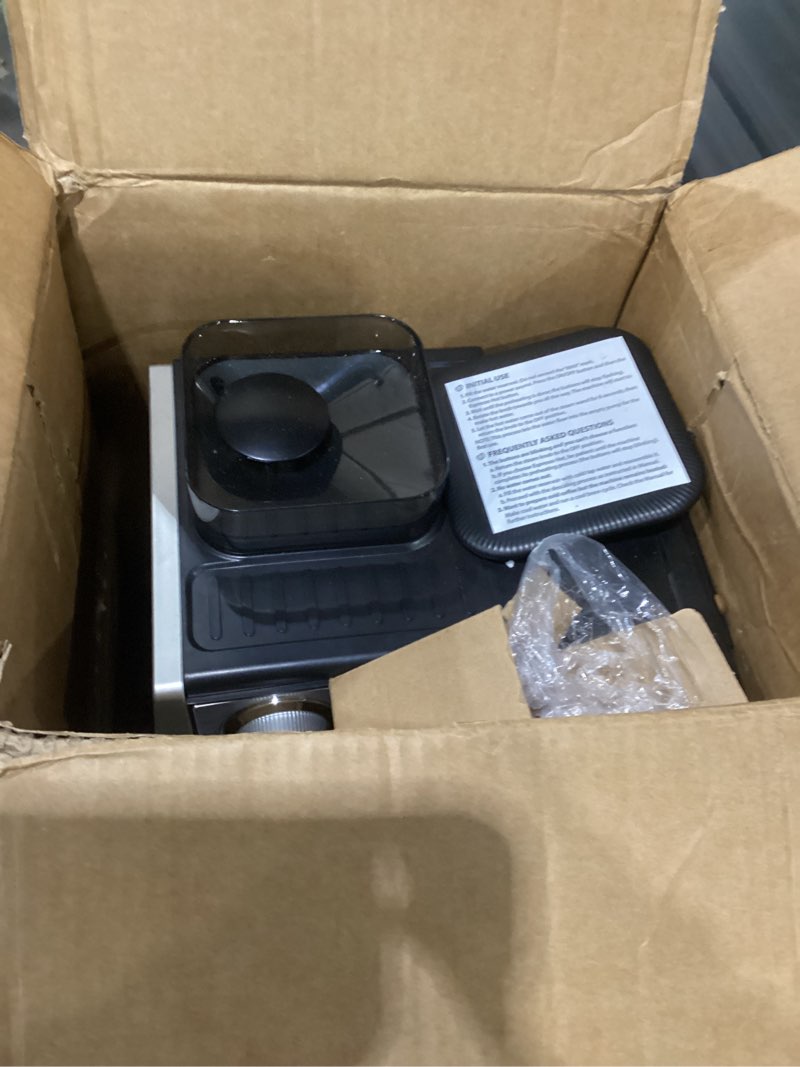 Condition photo showing As Is for AMZCHEF 20 Bar Espresso Machine with Grinder - 3 Temp Coffee Machine with 20 Grinding Settings, Hot/Cold Brew Espresso Maker with Milk Frother, Coffee Maker for Latte/Cappuccino,61oz Water Tank, Black