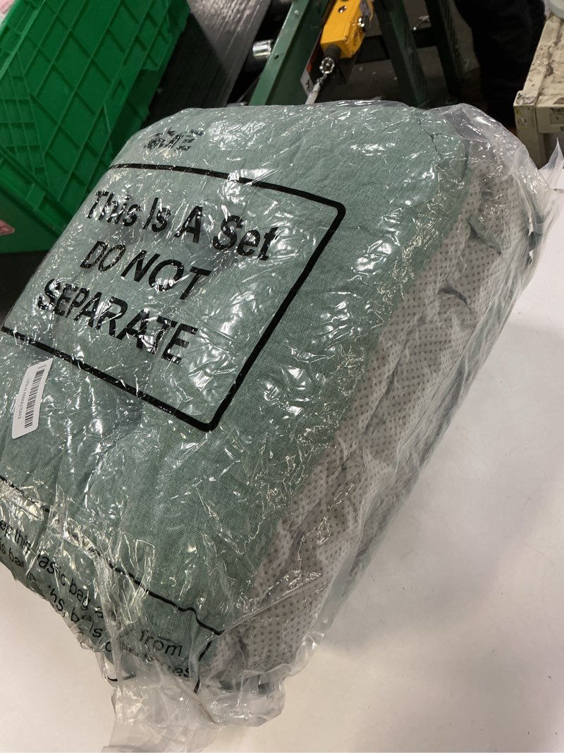 Condition photo showing New/Like New for Geetery 4 Pack Chair Cushions for Dining Chairs, 16" x 15" Basil Green Kitchen Chair Cushions with Ties Buffalo Plaid Soft Comfy Seat Pads for Home Office Living Room Outdoor Indoor Basil Green 4