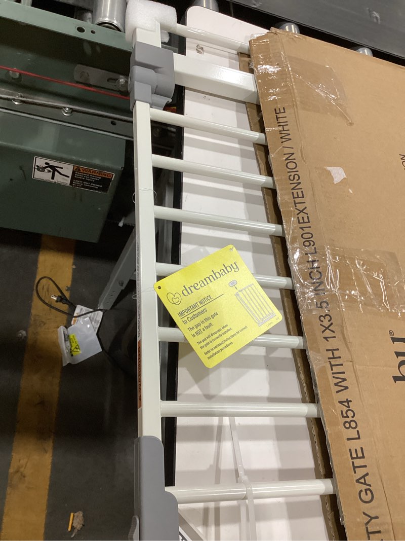 Condition photo showing Good Condition for dreambaby liberty walk thru baby safety gate set - with 3.5inch extension panel - fits 29.5-36.5inch openings - pressure mounted security gates - white