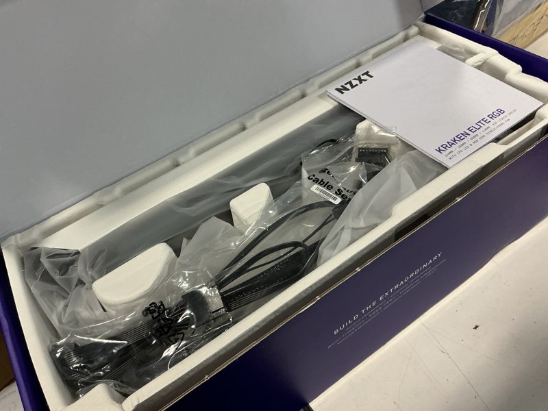 Condition photo showing Good Condition for NZXT Kraken Elite 360 RGB 2024 - AIO CPU Liquid Cooler - 360mm Radiator - F360 RGB Core Fan - Customizable 2.72" IPS LCD - NZXT Turbine Pump - AMD® AM5, AM4 - Intel® LGA 1851/1700, 1200/115X - Black 360mm Radiator RGB