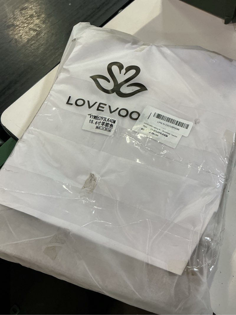 Condition photo showing New/Like New for lovevook laptop tote bag for women,computer work bag with large cup holder,15.6 inch waterproof pu leather purse briefcase for teacher alpaca colored 15.6 inch