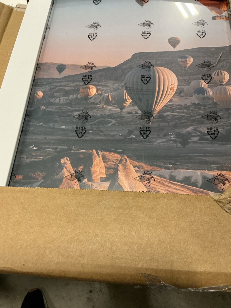 Condition photo showing Good Condition for jcjmy 19x27 picture frame white for poster photo picture, horizontal and vertical formats for wall hanging, 19 x 27 wall gallery poster photo frame for 19 by 27 photos posters, white white 19x27 inch
