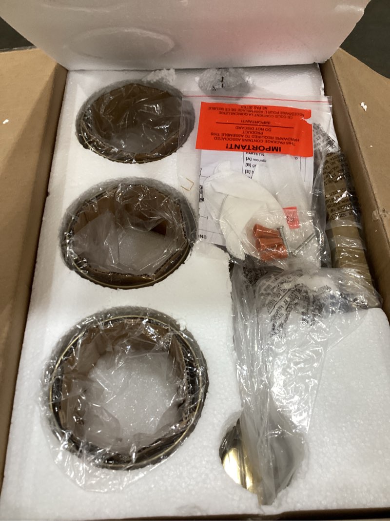 Condition photo showing Good Condition for crystal modern bathroom light fixtures, 3-light brushed gold bathroom vanity wall light, vanity lights for mirror, restroom, bedroom (e26 socket, bulbs not included) brushed gold 3-light