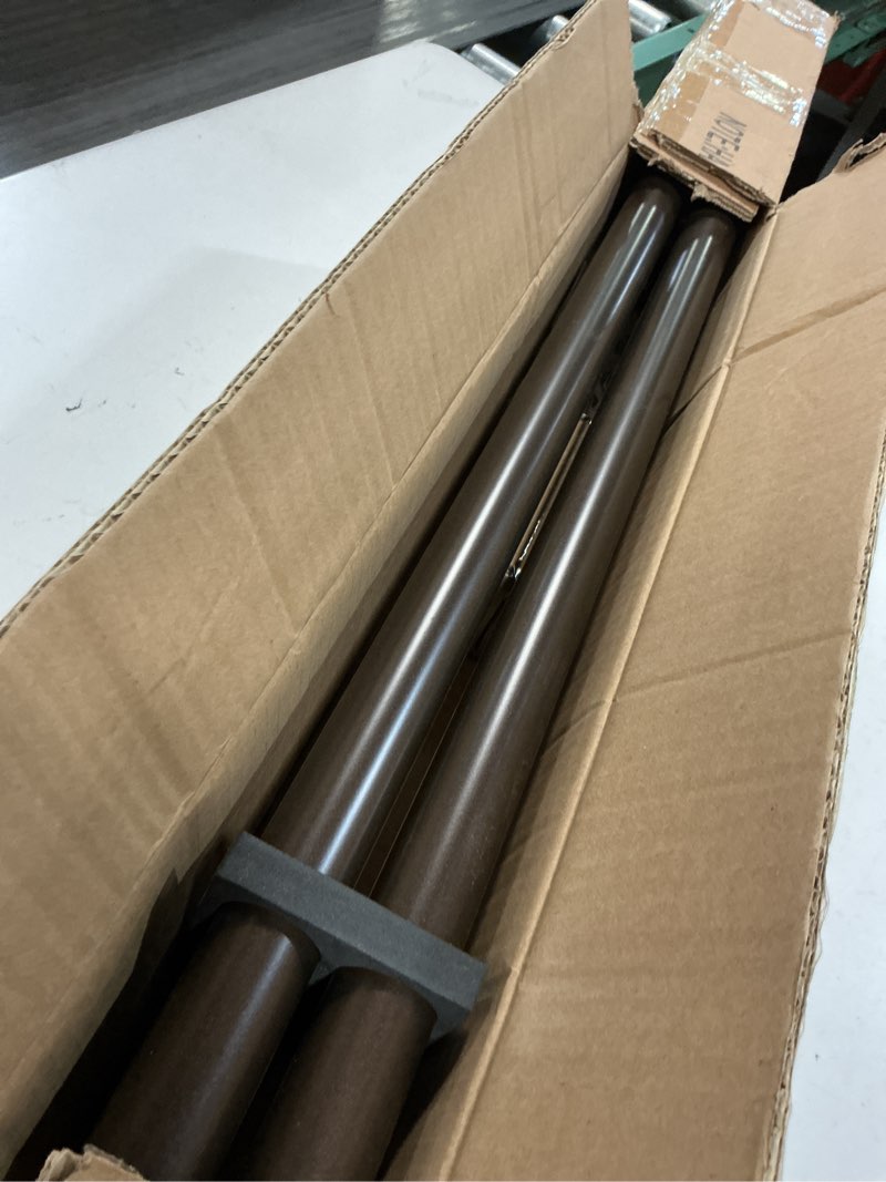 Condition photo showing Good Condition for heavy duty curtain rods,1 1/4" large diameter premium nonadjustable curtain rod,72in/6ft custom window treatment rods with durable aluminum brackets and end caps,dark bronze finish dark bronze 72in/6ft