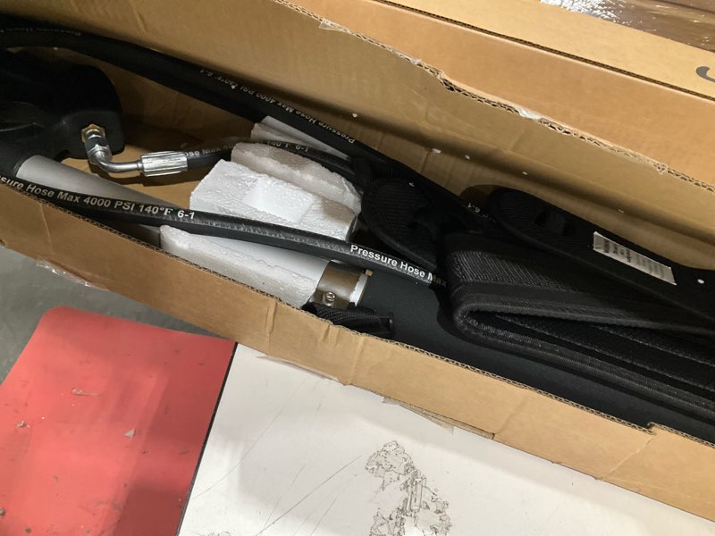 Condition photo showing Good Condition for raynel 24ft telescoping pressure washer extension wand with brush head,power washer extension wand,gutter cleaner attachment,5 spray nozzle tips,support belt and 2 hose adapters