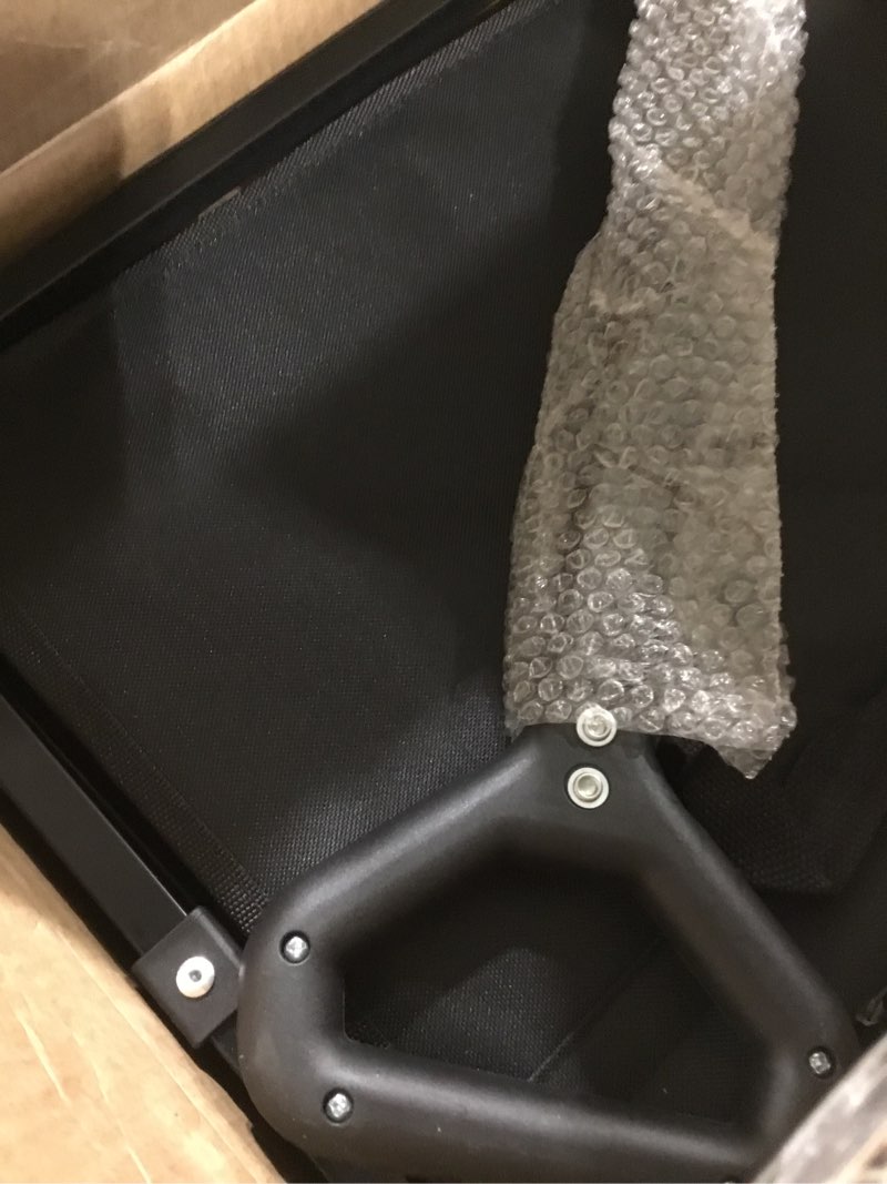 Condition photo showing Good Condition for Collapsible Wagon Cart Foldable - Lightweight Portable Heavy Duty Folding Beach Wagons with Wheels - Outdoor Utility Carts for Grocery, Camping, Shopping, Sports, Garden with Large Capacity Black