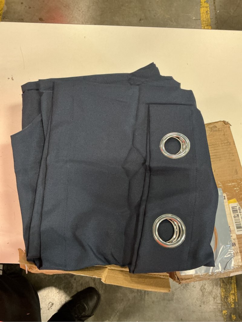 Condition photo showing Good Condition for bonzer waterproof outdoor curtains for patio porch pergola cabana light filtering privacy grommet indoor curtain panels for bedroom living room, 1 panel, 54w x 95l inch, navy navy 54"w x 95"l (pack of 1)