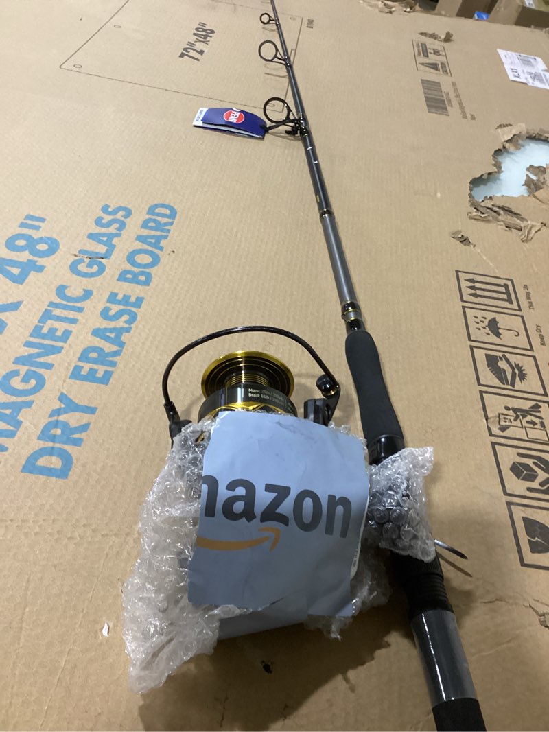 Condition photo showing As Is for Penn Battle IV Spinning Reel and Fishing Rod Combo Battle IV 8000 Size Reel - 7' - Heavy - 1pc