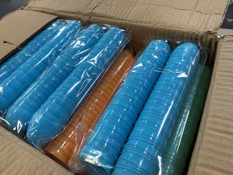 Condition photo showing Good Condition for 1000pcs easter eggs, 2.3" fillable colorful bright plastic easter eggs empty for easter hunt, filling treats, easter basket stuffers fillers, party favors, classroom prize supplies decoration