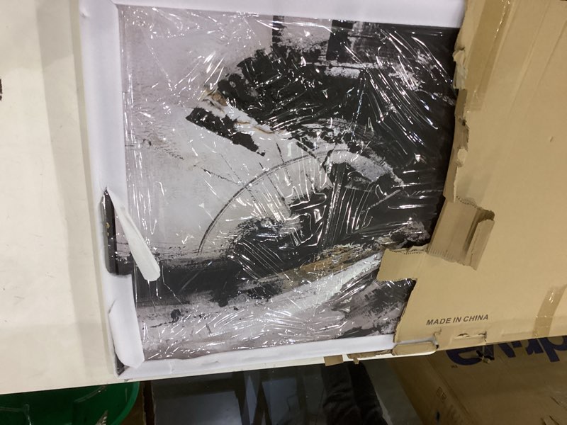 Kureful Abstract Black Wall Art, 29'x58', Canvas on Wood Frame, Graffiti Style, Lightweight, Easy to