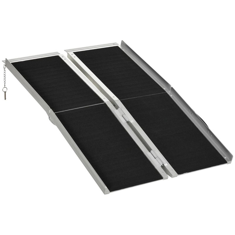 Homecom wheelchair ramp silver/black