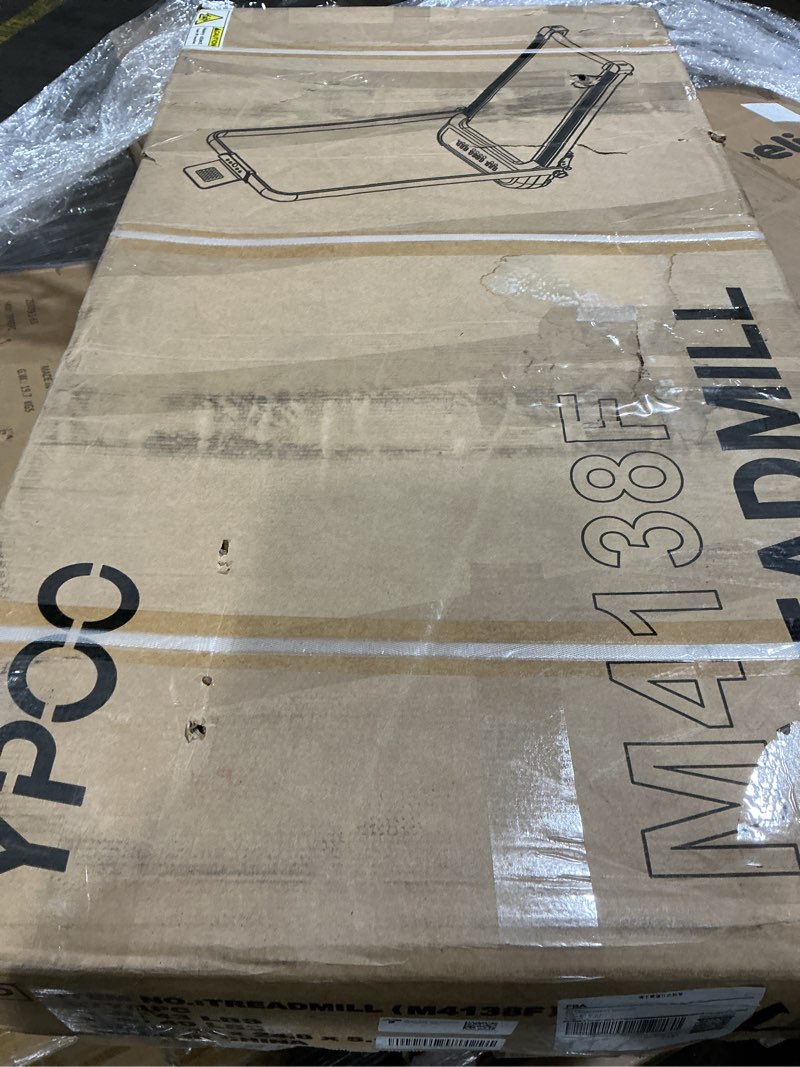 Condition photo showing As Is for Foldable Treadmill with Incline, Walking Pad with Handle Bar 3 Level Incline, Portable Folding Treadmills for Home/Office 300 Lbs Capacity, Quiet Desk Treadmill with Remote Control & APP