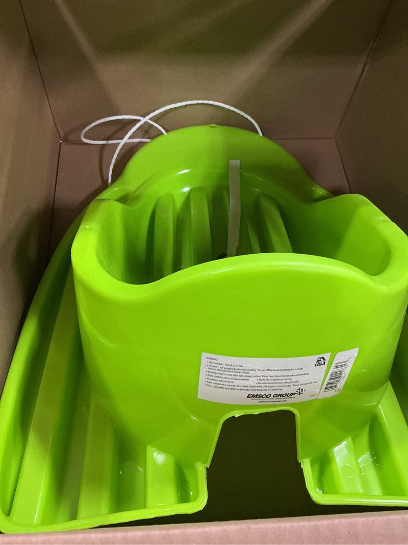 Condition photo showing As Is for ESP Infant/Toddler Sled Lime Green