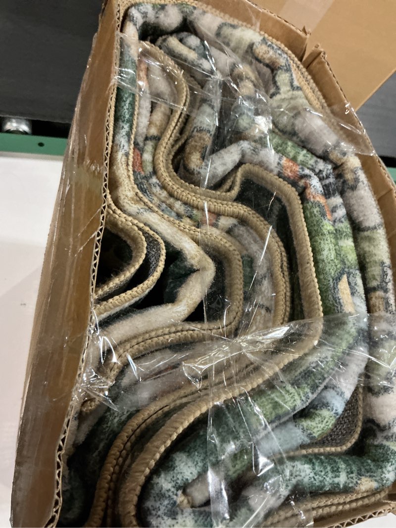Condition photo showing As Is for RUGSURE Washable Area Rugs - Perfect for Living Room, Bedroom, Kids Room, Nursery - Stain & Water Resistant Non-Slip, Pet & Child Friendly, Vintage Tribal Area Rugs (Green, 6' x 9') Green 6' x 9' (Rectangular)