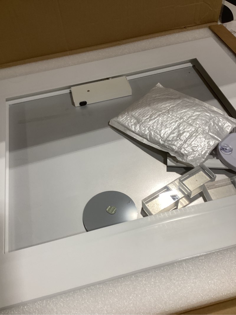 ROLOVE 22x20 Inch Lighted Vanity Mirror, 3-Mode Touch Dimming LED Lighting, Large Makeup Mirror for 