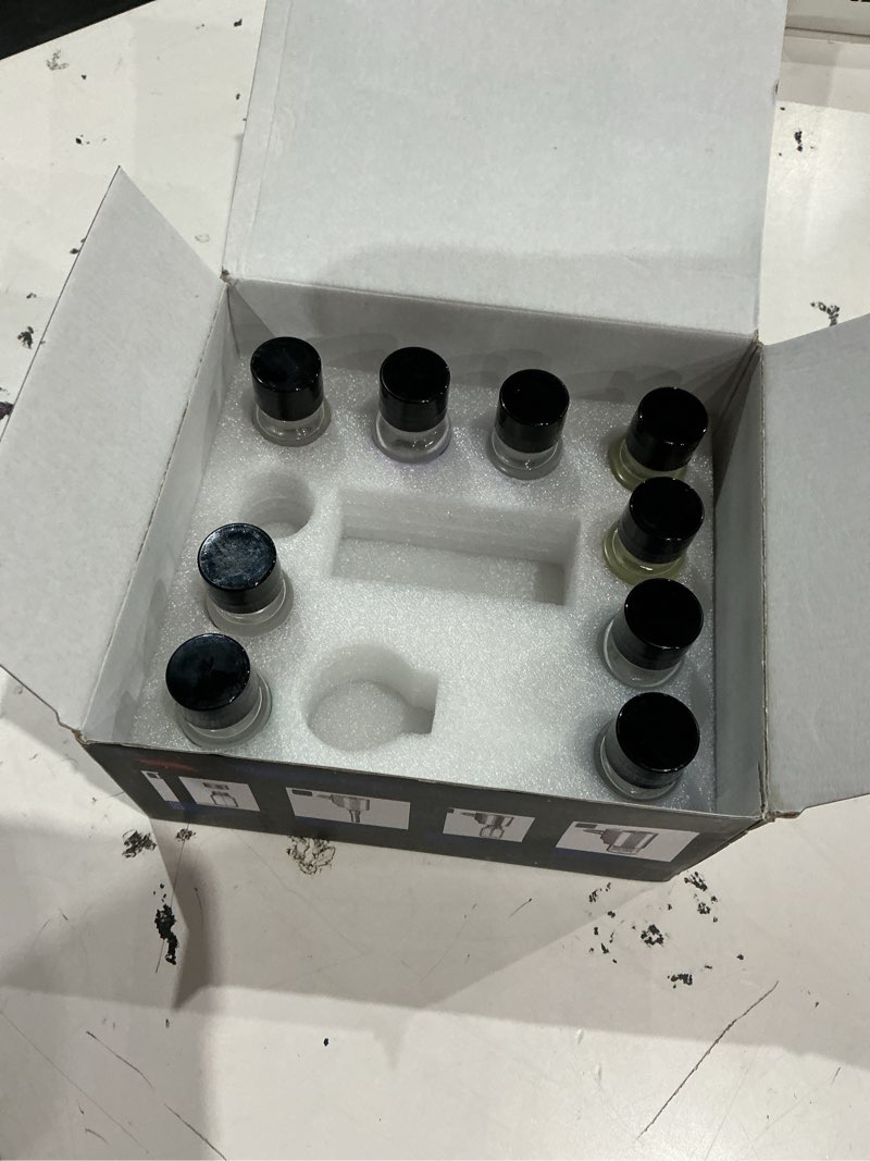 Condition photo showing As Is for incomplete. missing 1. car air freshener, 5 scents, 10 refills, smart car air freshener for vent clips, auto on/off, three spray modes, car fresheners long lasting (1pack)