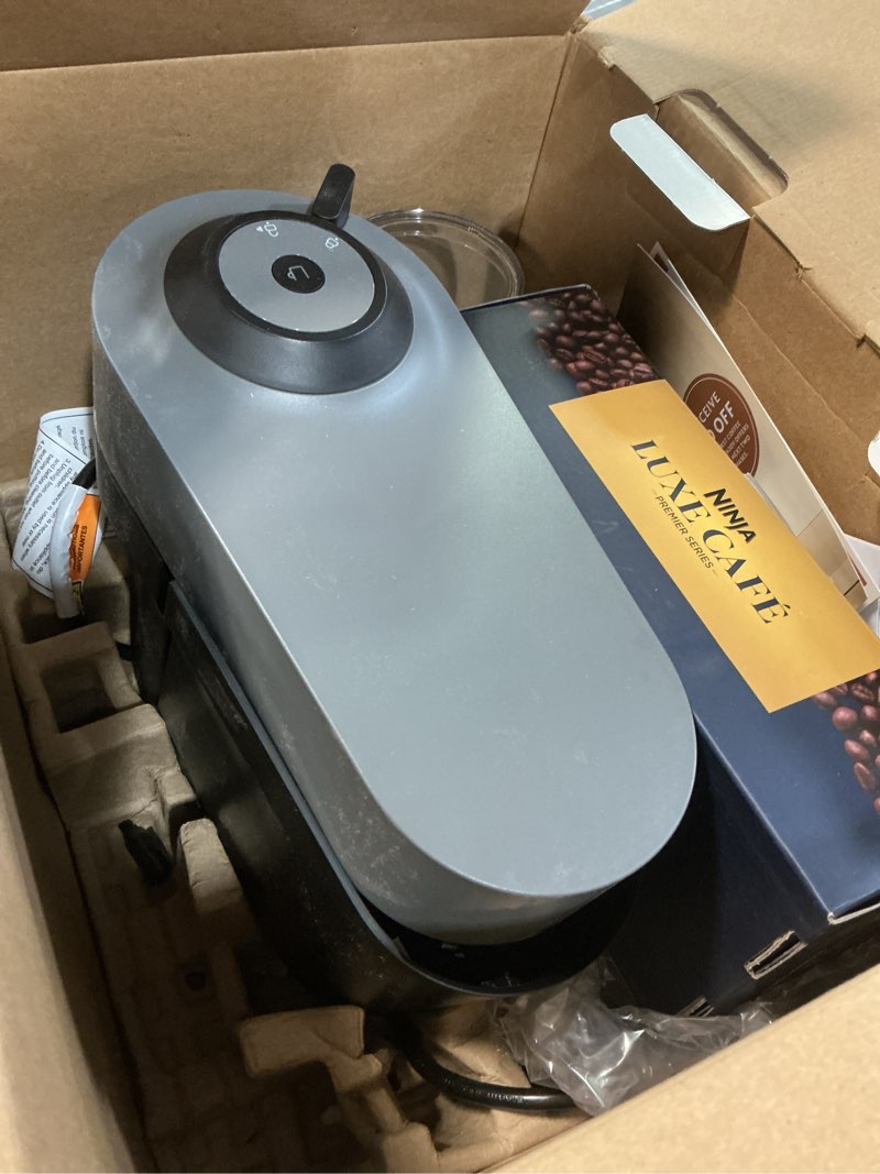 Condition photo showing As Is for Nespresso Vertuo Pop+ Coffee and Espresso Maker by Breville with Milk Frother, Dark Grey