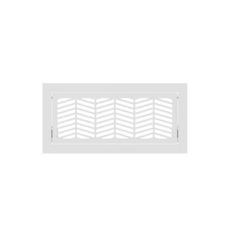 allen + roth 14-in x 6-in maximum airflow steel white clifton design sidewall/ceiling register