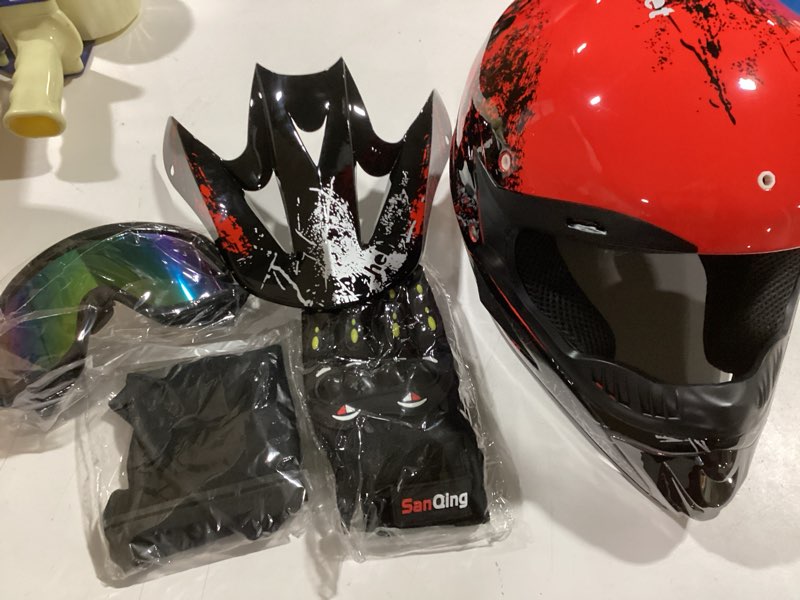 SPARK Dirt Bike Helmets Kids Motorcycle Helmet Youth ATV Motocross Full Face Men Women Off-Road Moun