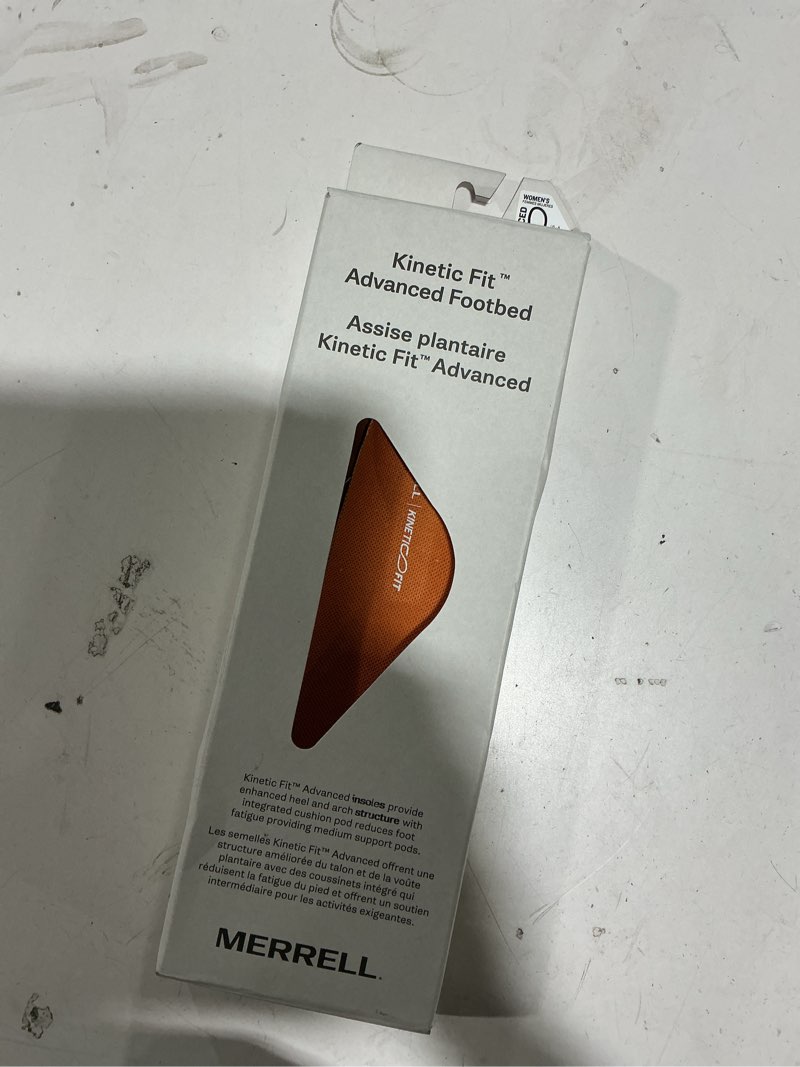 Condition photo showing As Is for merrell kinetic fit advanced footbed women's