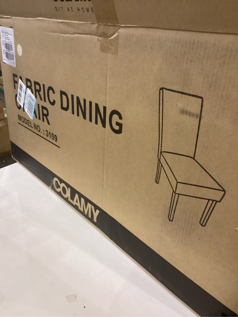 Upholstered Parsons Dining Chairs Set of 4, Modern Dining Room Chairs with Back, Fabric Kitchen Side