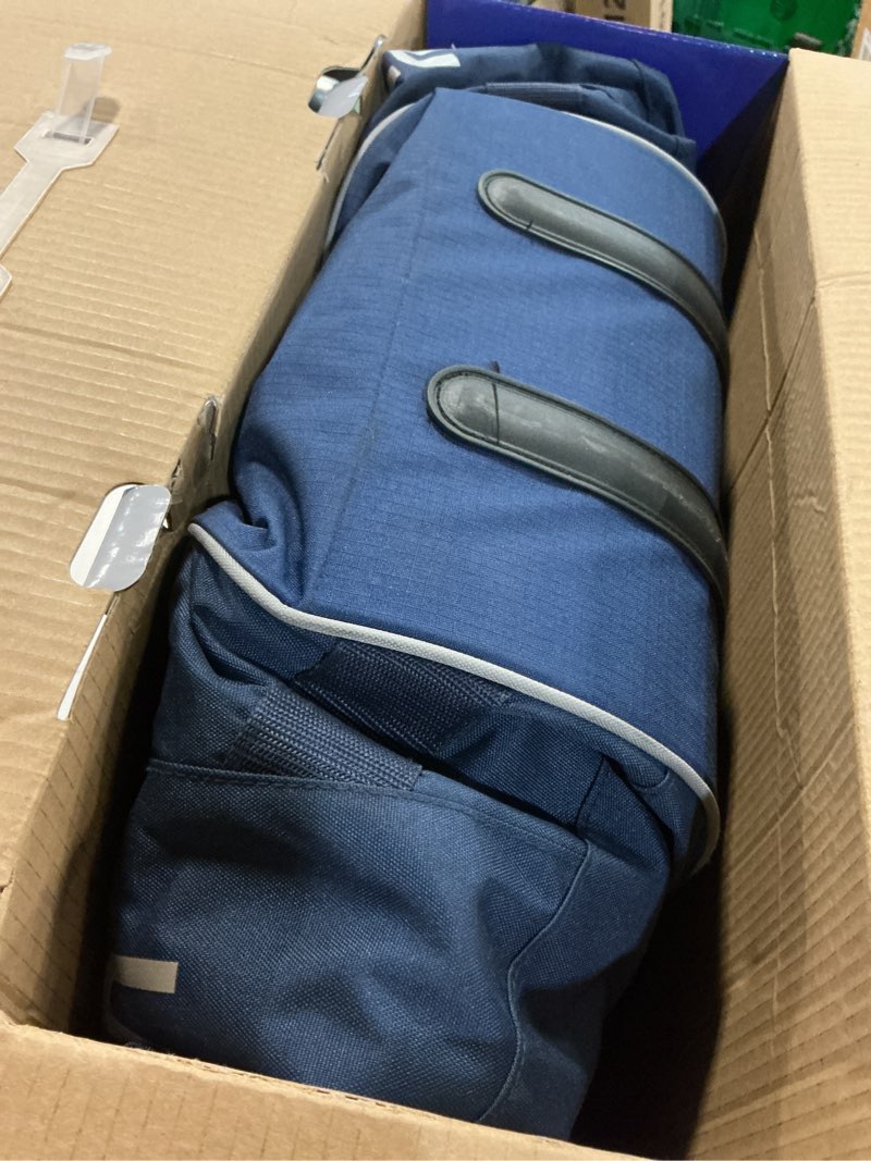 Condition photo showing Good Condition for samsonite soft-sided golf travel bag with wheels, heavy-duty 600d polyester, additional top padding, shoe/accessory pocket, foldable navy