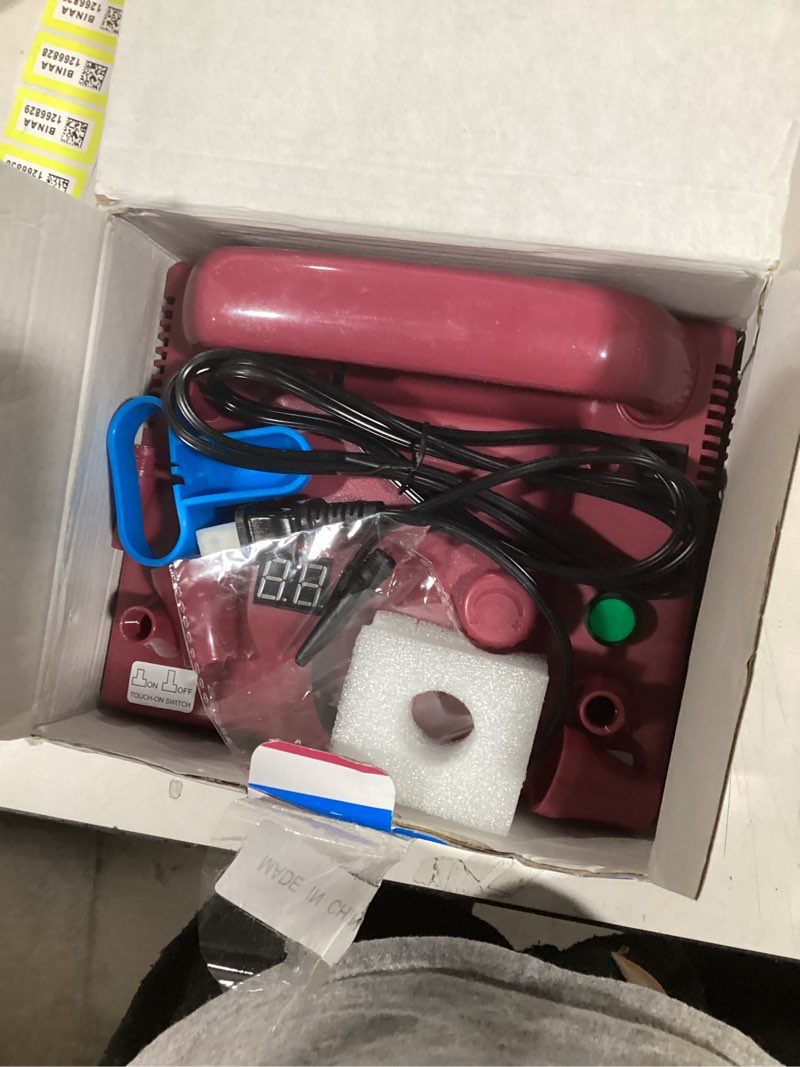 Condition photo showing As Is for OriGlam Portable Electric Balloon Blower Pump, Dual Nozzle Balloon Air Inflator, 110V 680W with 2 Inflation Nozzles for Decoration