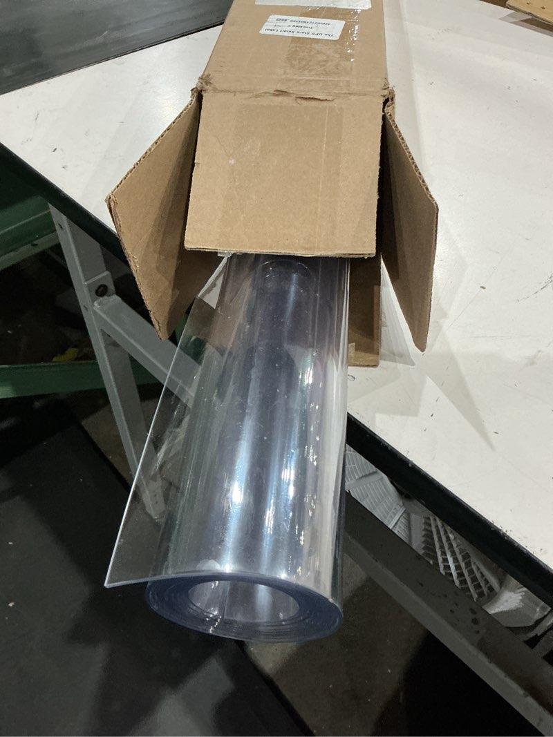 Condition photo showing Good Condition for clear table cover protector rectangle 42 x 72 inch, 2.0mm transparent plastic table protector waterproof, anti-scratch clear desk mat for office desktop dresser dining table, fda compliant clear 2.0mm 42'' x 72''
