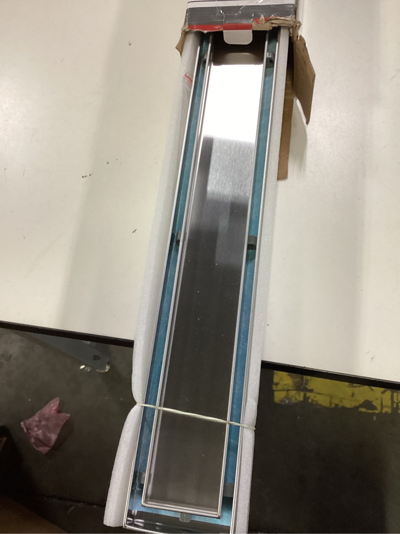 Condition photo showing Good Condition for Neodrain 36-Inch Linear Shower Drain with Tile Insert Grate,Brushed 304 Stainless Steel Rectangle Shower Floor Drain, Linear Drain with Leveling Feet, Hair Strainer Brushed 36 IN