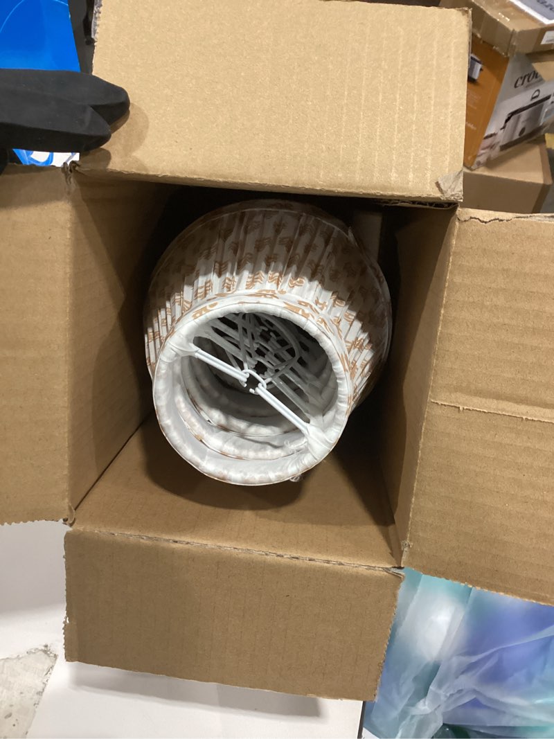 Condition photo showing Good Condition for Chandelier Shades Set Of 6,Mini Lamp Shade 3" Top x 5.5" Bottom x 4.7" Slant ,Small Lamp Shades Clip On Bulb,Pleated Chandelier Lamp Shades,Fabric Lampshades That Attach To The Bulb(Brown Floral)