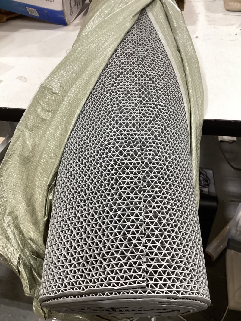 Condition photo showing Good Condition for drainage non slip floor mats wet area commercial mesh rubber flooring mat garage pools restaurant bathroom patio outdoor indoor drain splash rug mat,gray/grey,1.2×5m/4×16.4ft 4 x 16.4 ft (1.2 x 5 m) gray/grey