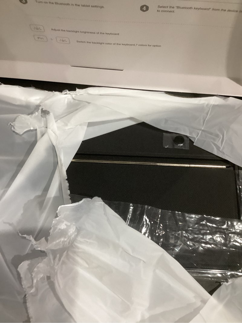 Condition photo showing Good Condition for nillkin for samsung galaxy tab s9 fe plus case with detachable keyboard, multi-touch trackpad, 7-color backlit, s pen holder, rugged keyboard case with camera cover for samsung tablet s9 fe+ 12.4" 12.4" for galaxy tab s9 fe plus