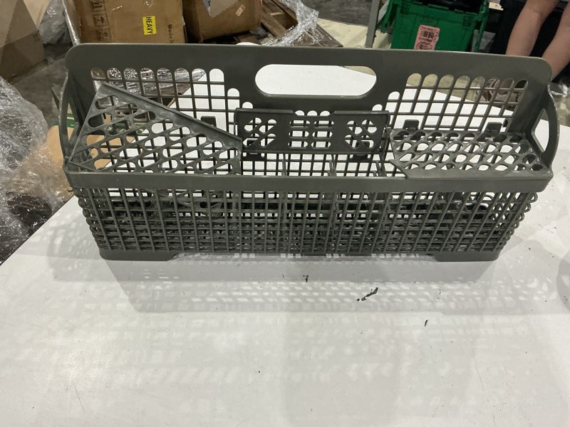 Condition photo showing As Is for upgraded 8531233 wp8562043 dishwasher silverware basket replacement, fits for kitchenaid kenmore whirlpool dishwasher utensil basket parts kdfe104hps0 kdte334gps0 universal dishwasher cutlery basket
