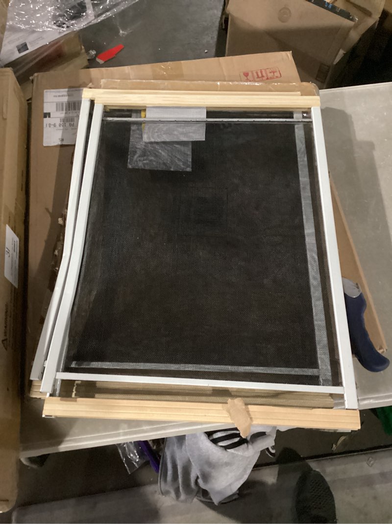 Condition photo showing Good Condition for frost king 2aws1845 wb marvin adjustable window screen, 18in high x fits 25-45in wide (2 pack), natural