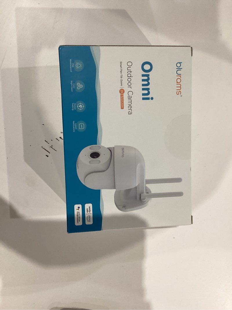 Condition photo showing New/Like New for blurams 2K Outdoor Camera Wired, 5GHz/2.4GHz Wi-Fi Cameras for Home Security Outside with 360° PTZ, Color Night Vision, Motion Detection Tracking, Two-Way Audio, IP66 Weatherproof, Works with Alexa White-2K
