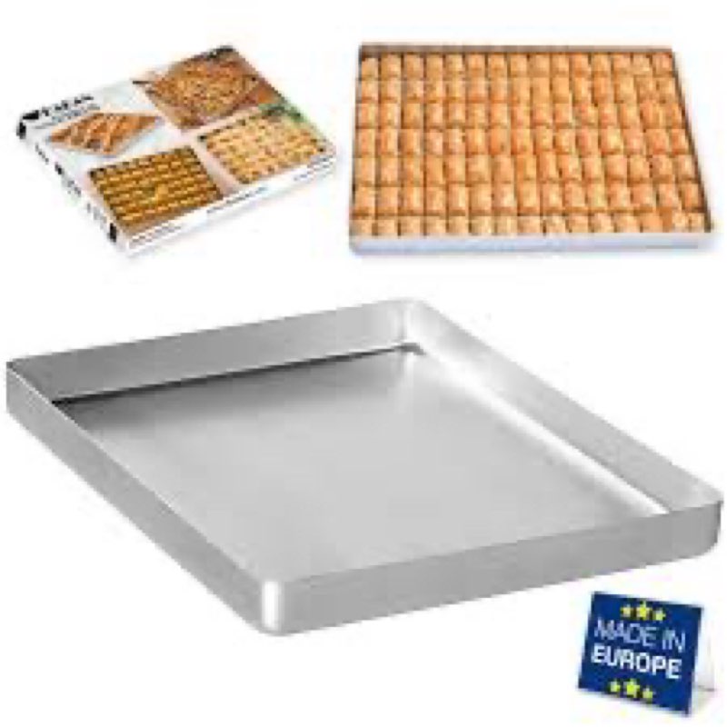 Hakan Baklava Tray 14x18-Inch, Aluminum Baking Pan, 2.2lbs